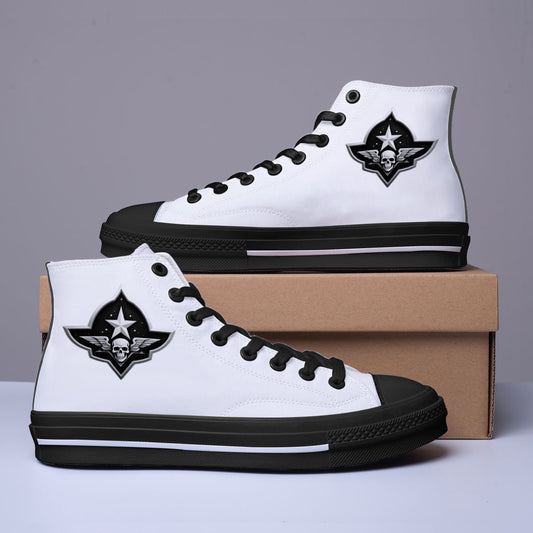 High Cut Canvas Shoes with Line